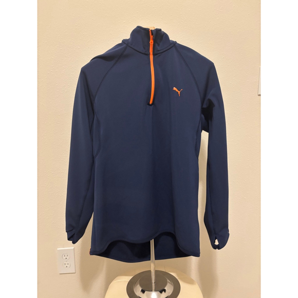 Puma Tops - Puma quarter zip active top in dark blue - M